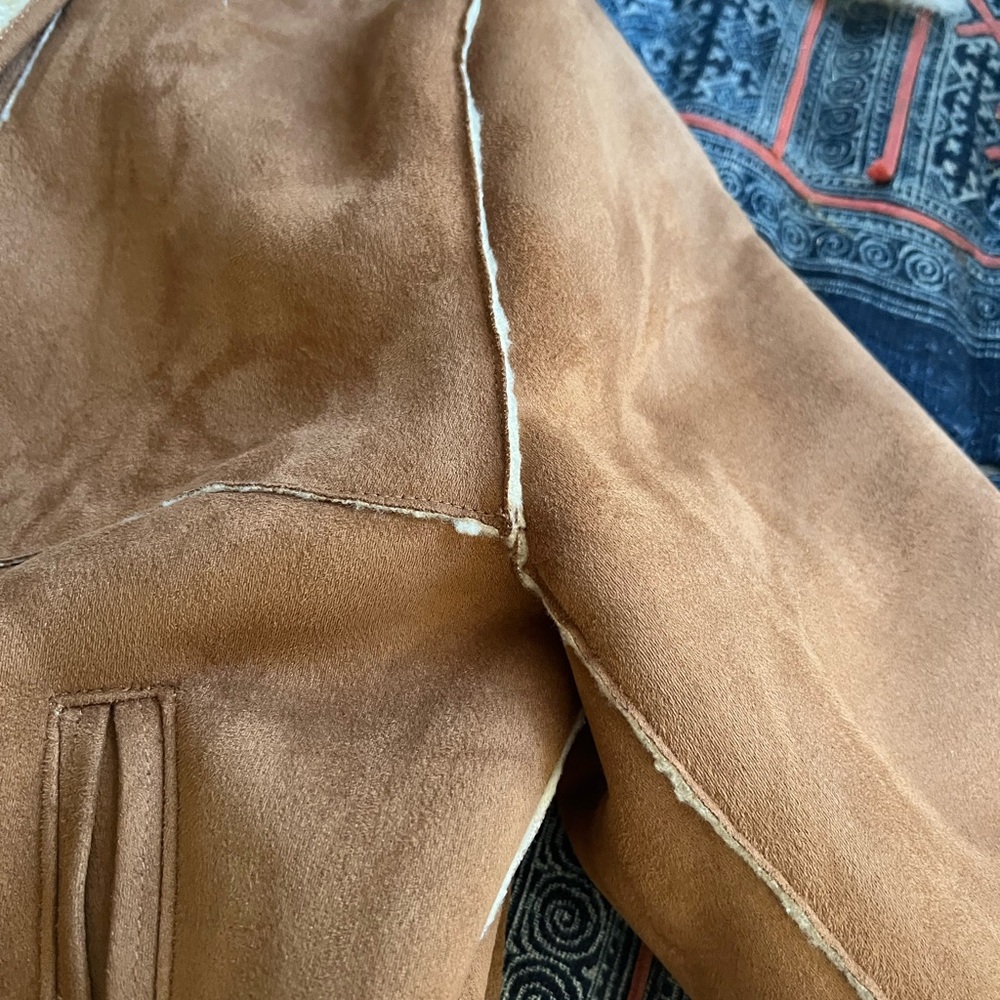 Urban Outfitters Tan faux leather and faux fur Jacket. - Picture 5 of 7